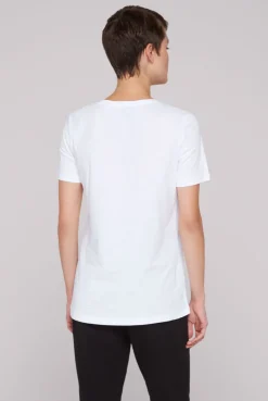 CAMP DAVID & SOCCX T-Shirt mit V-Ausschnitt und Photoprint opticwhite Cheap