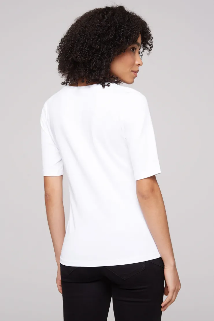 CAMP DAVID & SOCCX T-Shirt mit V-Ausschnitt und Print opticwhite Discount