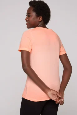 CAMP DAVID & SOCCX T-Shirt mit V-Ausschnitt und Wording Print neon orange neonorange Online