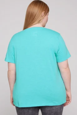CAMP DAVID & SOCCX T-Shirt mit V-Neck und Print Artwork lagoon blue lagoonblue Flash Sale
