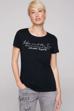 CAMP DAVID & SOCCX T-Shirt  mit Wording Print black Sale