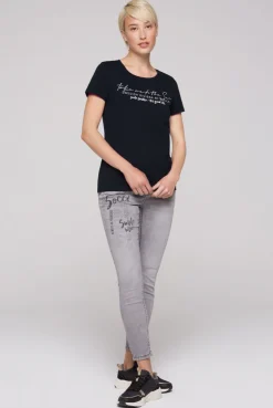 CAMP DAVID & SOCCX T-Shirt mit Wording Print black Sale