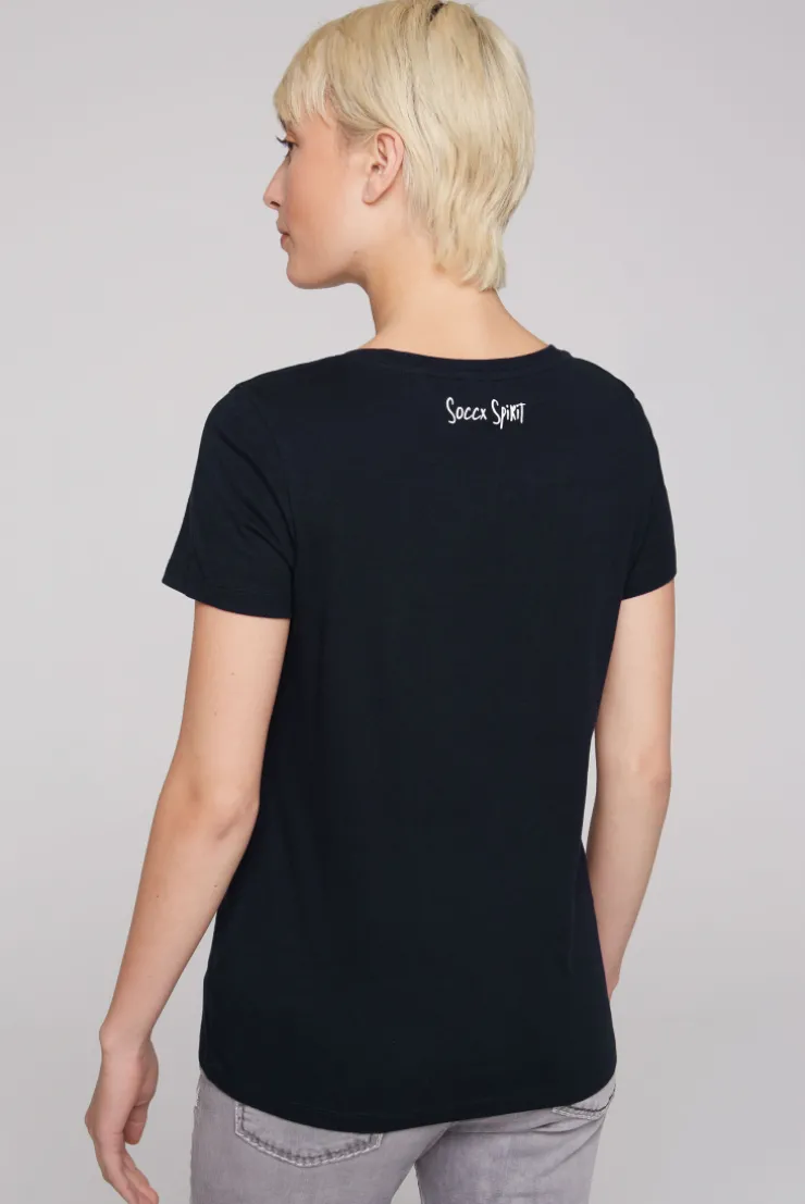CAMP DAVID & SOCCX T-Shirt mit Wording Print black Sale