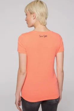 CAMP DAVID & SOCCX T-Shirt mit Wording Print neon orange neonorange Best