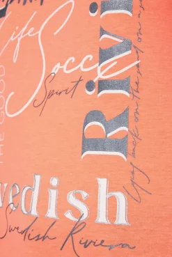 CAMP DAVID & SOCCX T-Shirt mit Wording Print neon orange neonorange Best