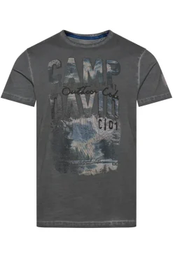 CAMP DAVID & SOCCX T-Shirt Oil Dyed mit Photoprint granite Fashion