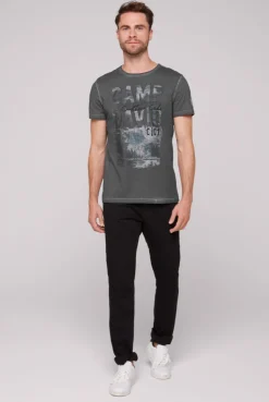 CAMP DAVID & SOCCX T-Shirt Oil Dyed mit Photoprint granite Fashion