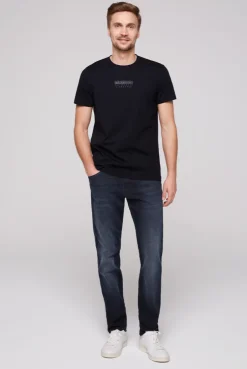CAMP DAVID & SOCCX T-Shirt Rundhals mit Logo Print blue navy bluenavy Fashion