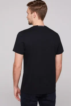 CAMP DAVID & SOCCX T-Shirt Rundhals mit Logo Print blue navy bluenavy Fashion