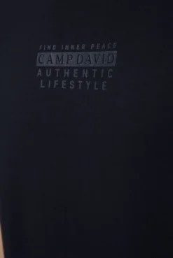 CAMP DAVID & SOCCX T-Shirt Rundhals mit Logo Print blue navy bluenavy Fashion