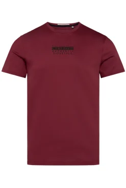 CAMP DAVID & SOCCX T-Shirt Rundhals mit Logo Print burgundy Best Sale