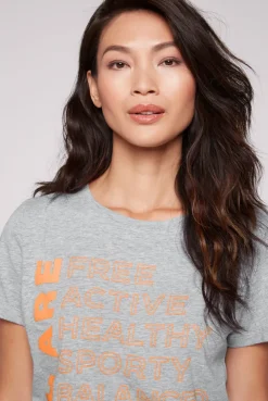 CAMP DAVID & SOCCX T-Shirt Rundhals mit Wording Print grey melange greymelange Flash Sale