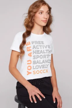CAMP DAVID & SOCCX T-Shirt Rundhals mit Wording Print opticwhite Shop
