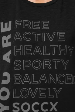 CAMP DAVID & SOCCX T-Shirt Rundhals mit Wording Print black Store