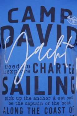 CAMP DAVID & SOCCX T-Shirt Rundhals mit Yacht Print deep sky | S deepsky Sale
