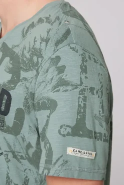 CAMP DAVID & SOCCX T-Shirt V-Neck mit All Over Print teal Best