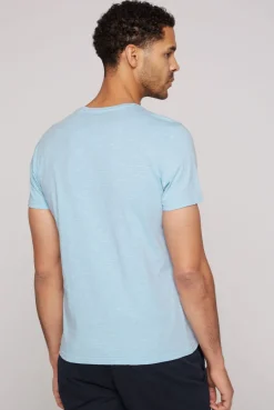 CAMP DAVID & SOCCX T-Shirt V-Neck mit Brusttasche summer blue | S summerblue Store