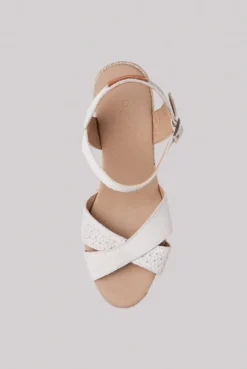 CAMP DAVID & SOCCX Veloursleder-Espadrille mit Keilabsatz ivory Cheap