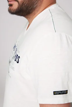 CAMP DAVID & SOCCX V-Shirt mit Flockprint ivory Best