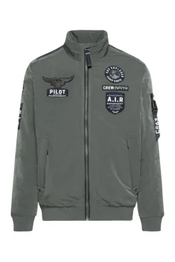 CAMP DAVID & SOCCX Wattierter Fliegerblouson mit Patches khale green khalegreen Best Sale