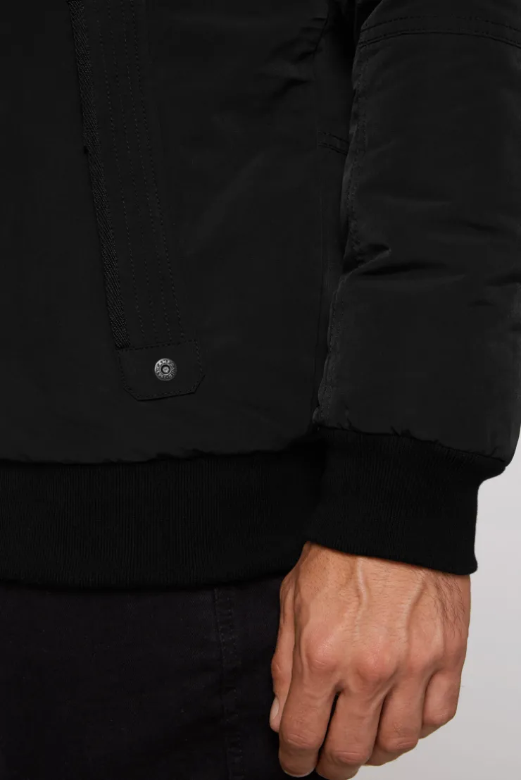 CAMP DAVID & SOCCX Wattierter Fliegerblouson mit Patches black New