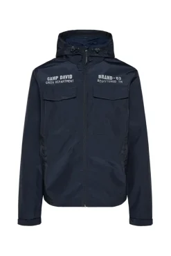 CAMP DAVID & SOCCX Windbreaker-Jacke mit Kapuze und Rückenprint blue navy bluenavy Discount