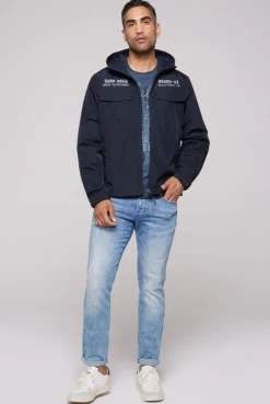 CAMP DAVID & SOCCX Windbreaker-Jacke mit Kapuze und Rückenprint blue navy bluenavy Discount