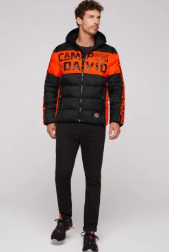 CAMP DAVID & SOCCX Winterjacke mit Colour-Blocking und Logo-Design black Fashion
