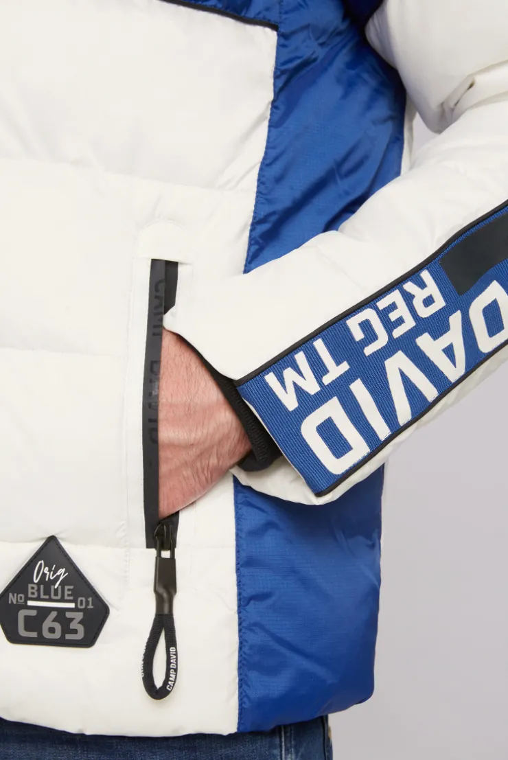 CAMP DAVID & SOCCX Winterjacke mit Colour-Blocking und Logo-Design kitt Clearance