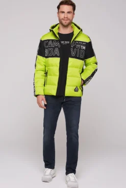 CAMP DAVID & SOCCX Winterjacke mit Colour-Blocking und Logo-Design neon kiwi neonkiwi Cheap