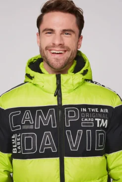 CAMP DAVID & SOCCX Winterjacke mit Colour-Blocking und Logo-Design neon kiwi neonkiwi Cheap