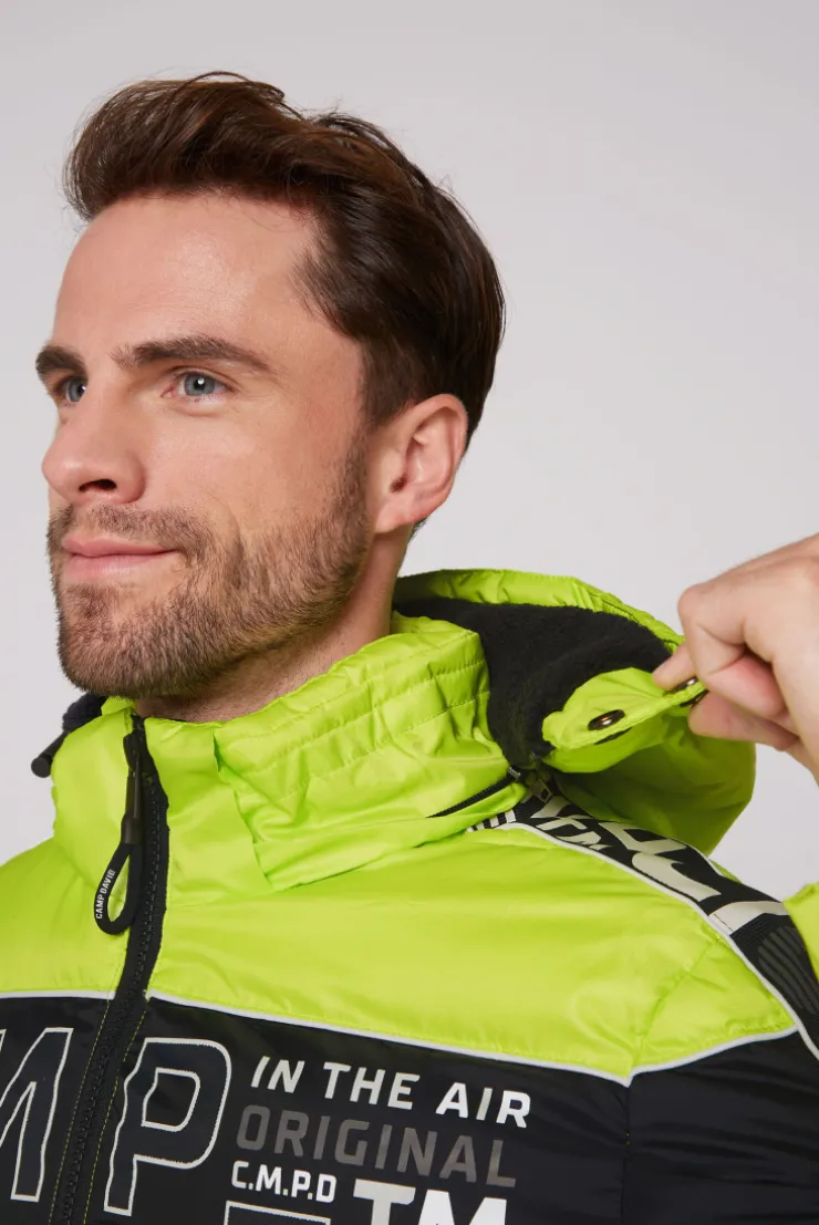 CAMP DAVID & SOCCX Winterjacke mit Colour-Blocking und Logo-Design neon kiwi neonkiwi Cheap