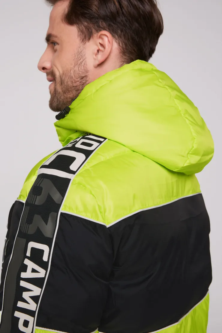 CAMP DAVID & SOCCX Winterjacke mit Colour-Blocking und Logo-Design neon kiwi neonkiwi Cheap