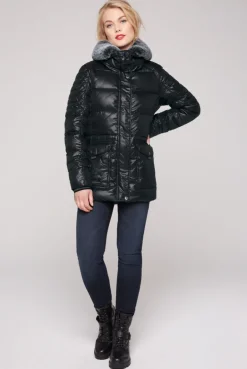CAMP DAVID & SOCCX Winterjacke mit hohem Kragen und Steppmuster black New